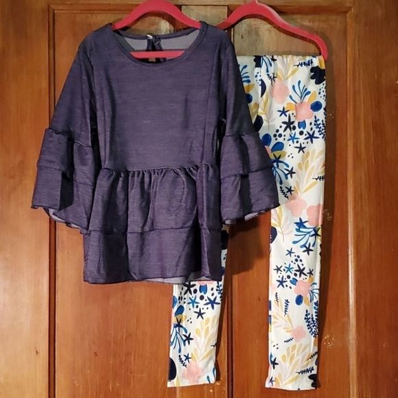 Other - NEW FAUX JEAN 2 PIECE SET